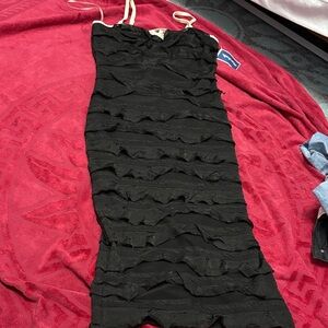 Elegant Black Ruffled Dress